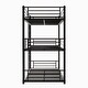 preview thumbnail 11 of 11, Twin Size Metal Platform Frame, Two Attached Ladders, Easy Access Guard-Rail, for Kids, Bedroom