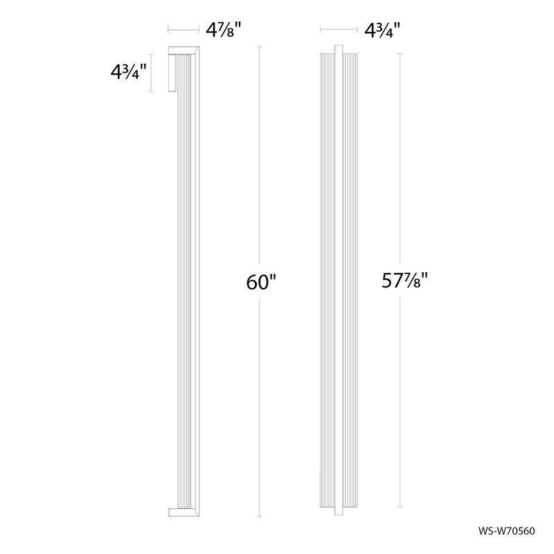Krimp 36in LED Outdoor Wall Light 3000K in Black