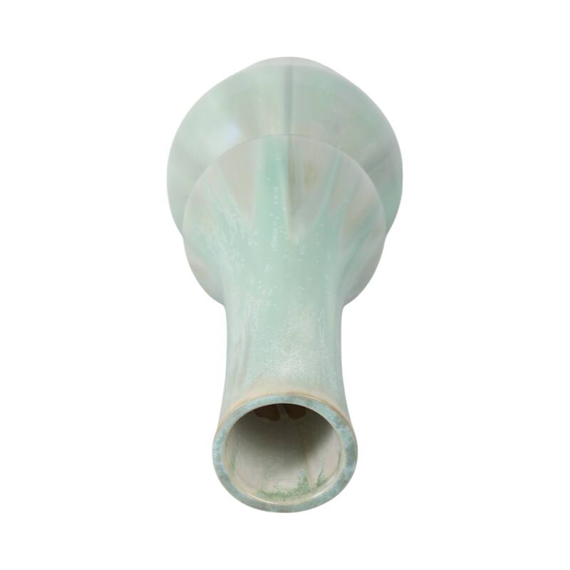 Stoneware Ceramic Vase Tall Sculptural Silhouette Glazed Finish Modern