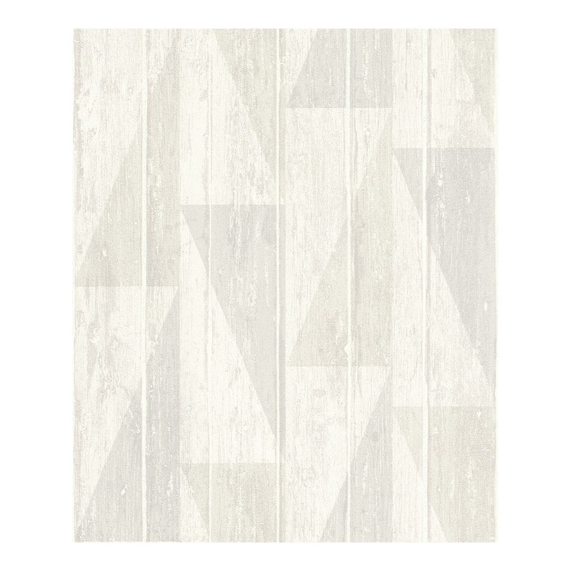 Rasch Nilsson White Geometric Wood Wallpaper - 20.5 x 396 x 0.025