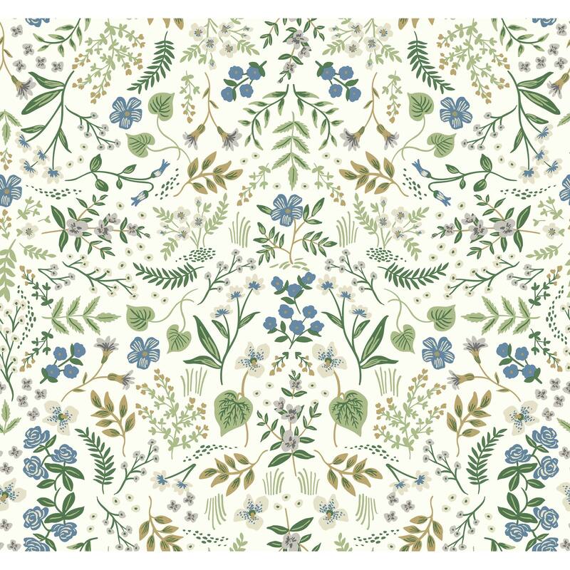 Rifle Paper Co.Wildwood Blue & Green Wallpaper