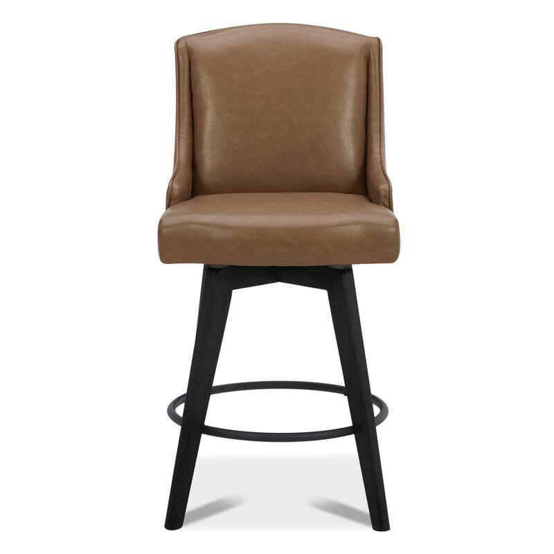 Spruce & Spring Jayden Upholstered Counter Height Swivel Barstool Set