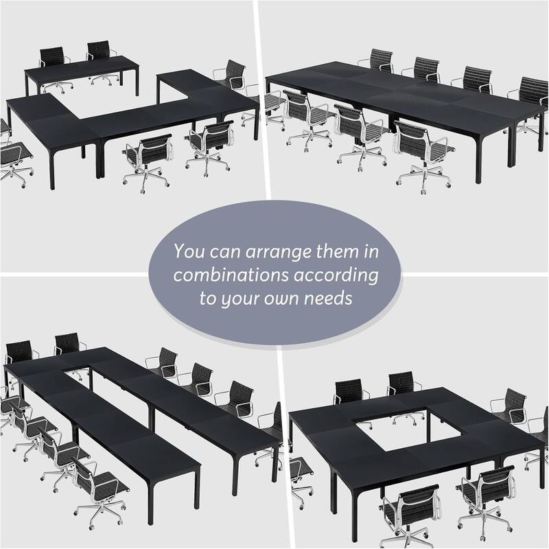 78.74" Large Rectangle Conference Table/Desk, Modern Seminar Meeting Table, Business Tables for Boardroom & Office