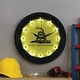 preview thumbnail 1 of 5, Corona Retro Round Neon Wall Analog Clock with Pull Chain - 14.5" 12" x 12" - Snake Don't Tread