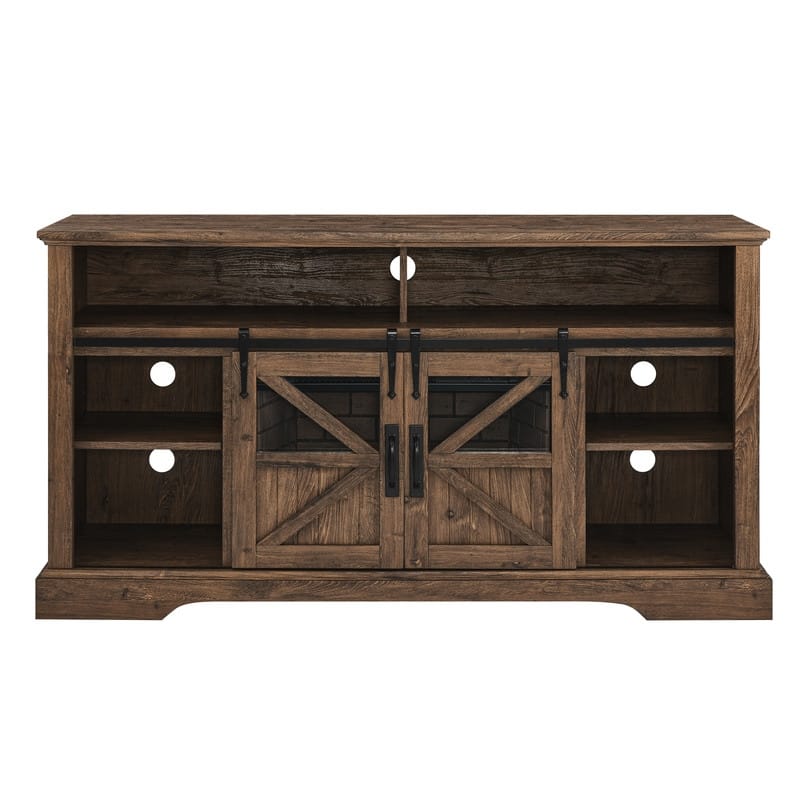 60 Inch Electric Fireplace Entertainment Center With Door Sensor