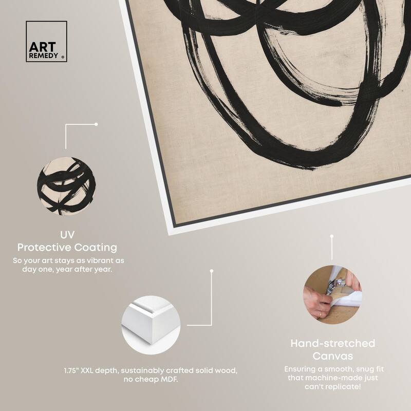 Beige Black I Canvas by Art Remedy