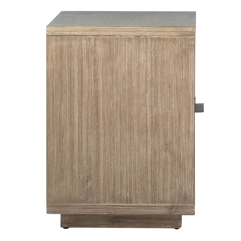 Finn 1-Drawer Storage Nightstand, Light Wash Acacia