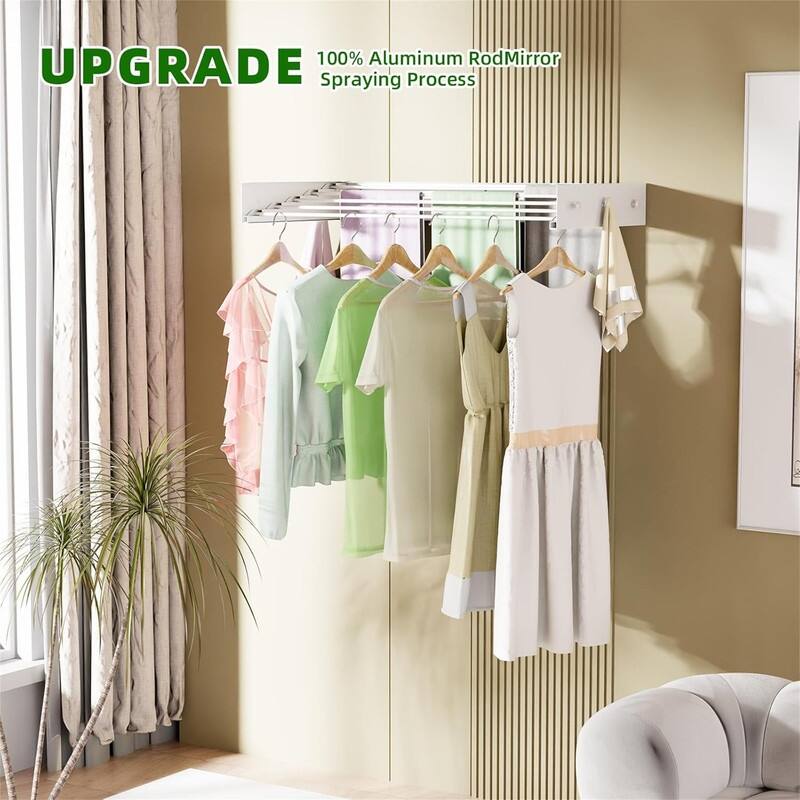 Wall-Mounted Compact Drying Rack - Over-The-Door