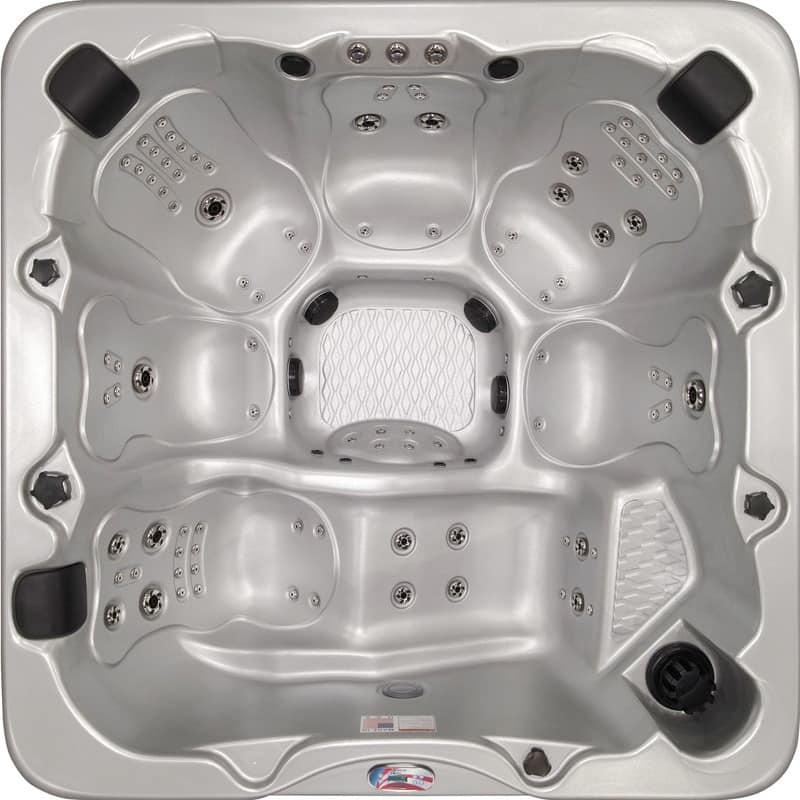 6-Person 100-Jet Premium Acrylic Lounger Spa Standard Hot Tub with Sound System and LED Waterfall