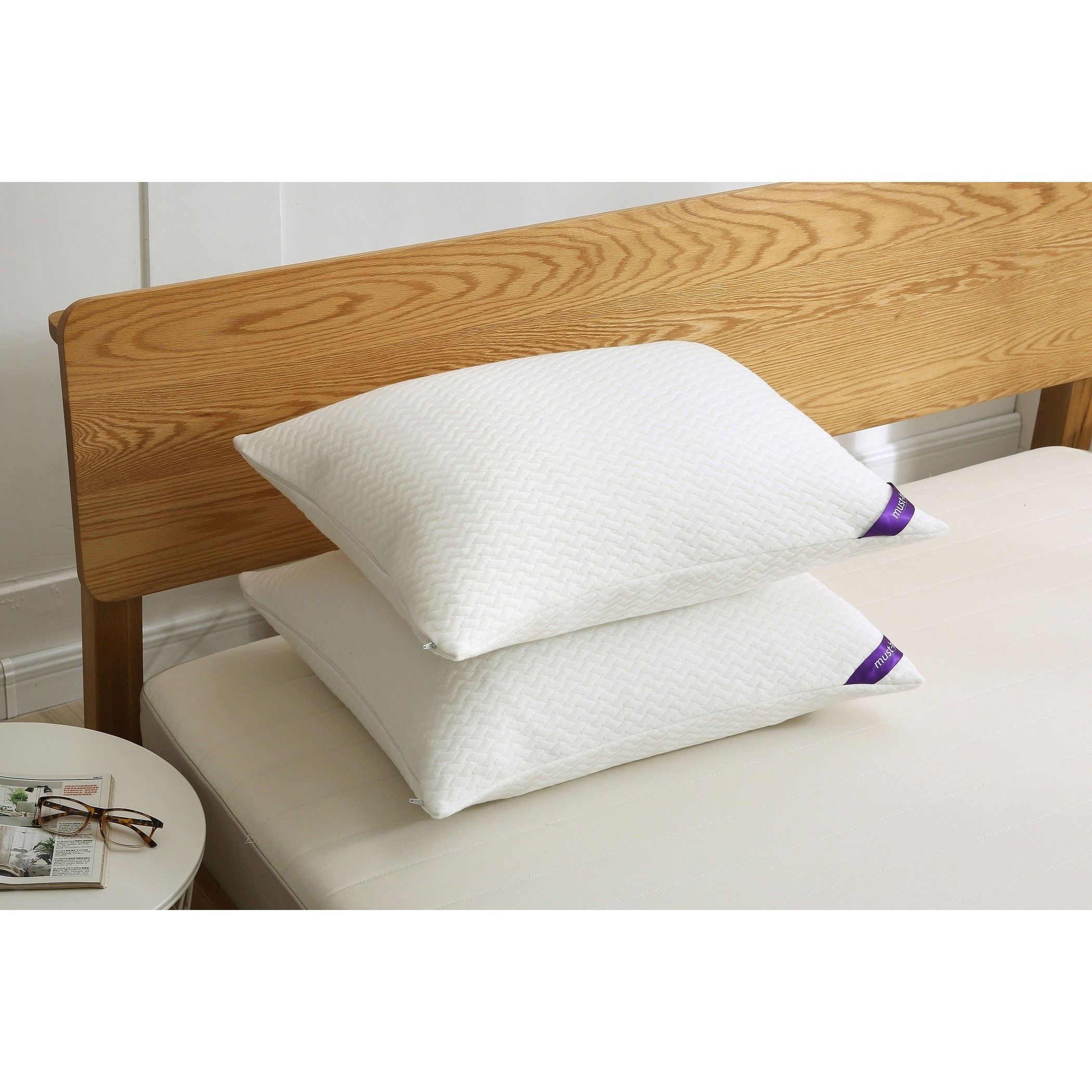 St. James Home Soft Knit Silver Duck Nano Feather Pillows Set of 2