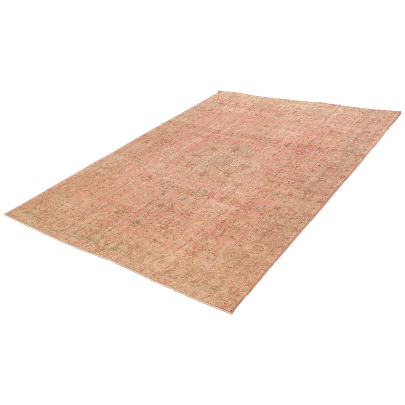 ECARPETGALLERY Hand-knotted Antalya Vintage Dark Pink Wool Rug - 8'0 x 11'10