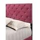 Suffolk Velvet Upholstered Jewel Accent Tufted Nailhead Panel Bed
