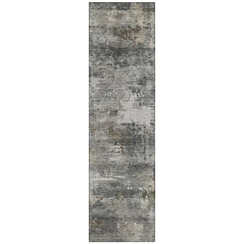 Machine Washable Indoor/ Outdoor Modern Blend Chantille Rug