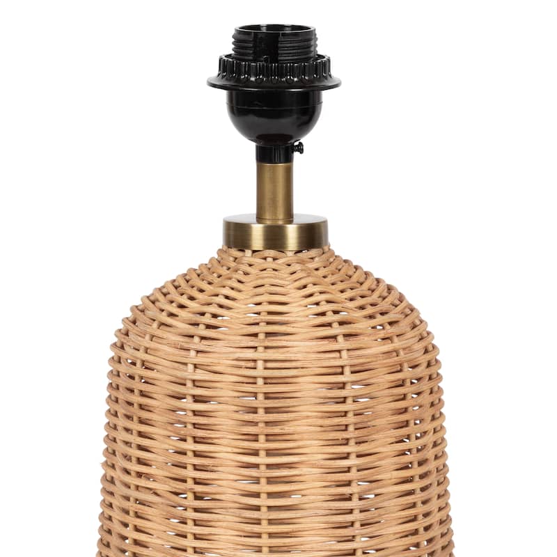 Kate and Laurel Wylla Rattan Table Lamp - 8x8x18