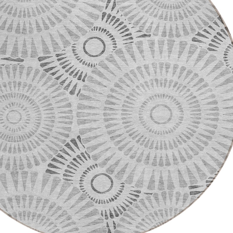 HomeRoots Geometric Transitional Rectangle Outdoor Rug