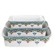 preview thumbnail 1 of 1, Euro Ceramica Zanzibar 3 Piece Stoneware Rectangular Baking Dishes Set