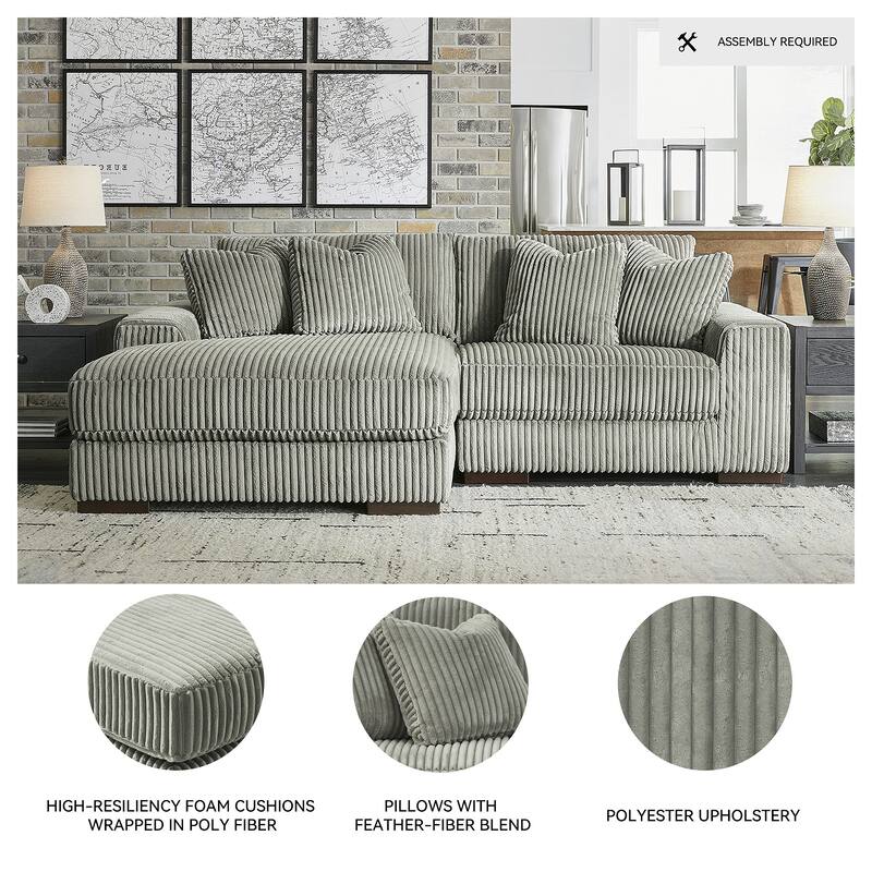 Signature Design by Ashley Lindyn 2-Piece Sectional with Chaise - 102"W x 70"D x 38"H