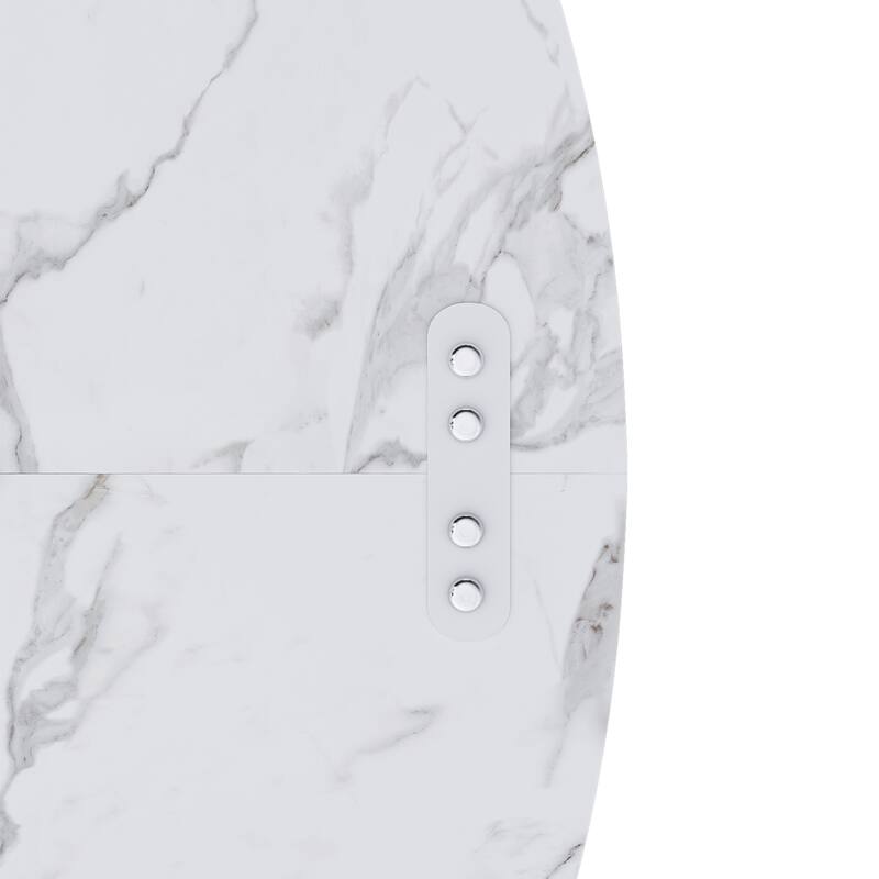 Round Wood Dining Table, Kitchen Table with X-Cross Base, Home Office Table with Adjustable Foot Pads