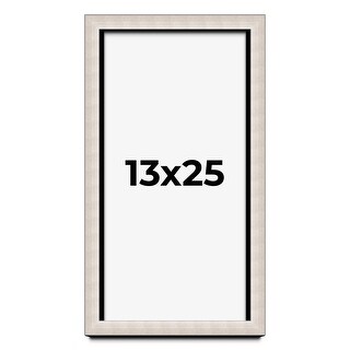 13x25 Shadow Box Frame Silver Real Wood Contemporary Shadowbox Display ...