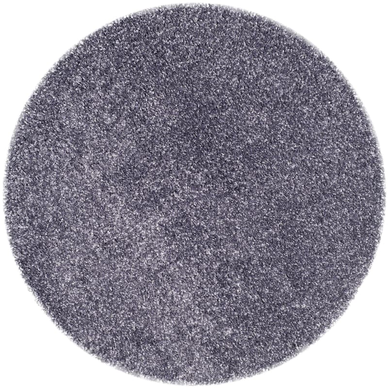 SAFAVIEH New Betsey Shag Ruslana 1.2-inch Thick Rug - 4' Round - Purple
