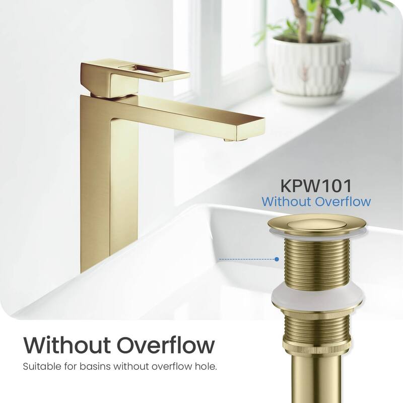 Pop Up Drain Stopper for Bathroom without Overflow