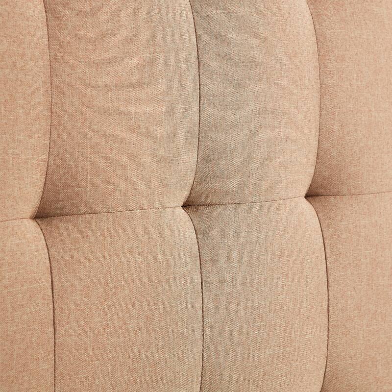 Linen-Inspired Tufted Headboard, Full/Full XL, Beige