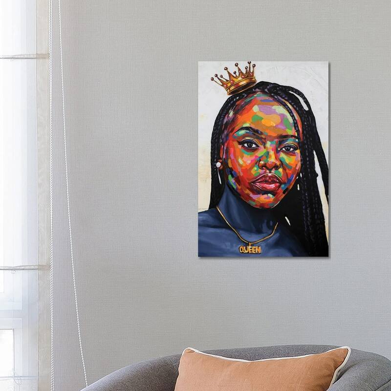 iCanvas "Feminine Royalty" by Damola Ayegbayo Canvas Print - 26x18x1.5