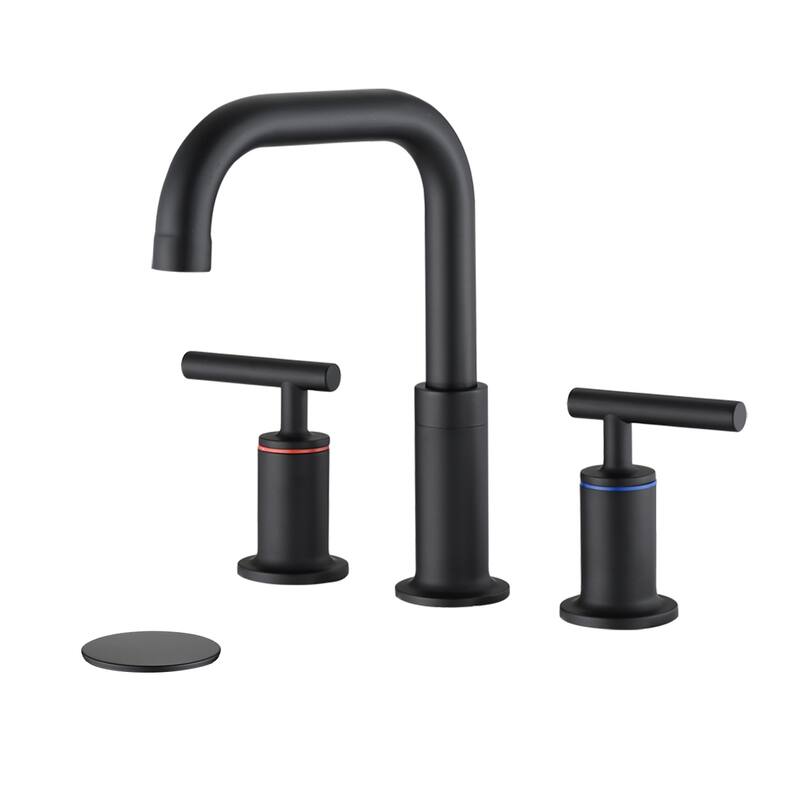 2 Handle 360° Swivel Bathroom Sink Faucet with Pop Up Drain and Honeycomb Aerator, Anti Corrosion, Anti Rust, Anti Splash