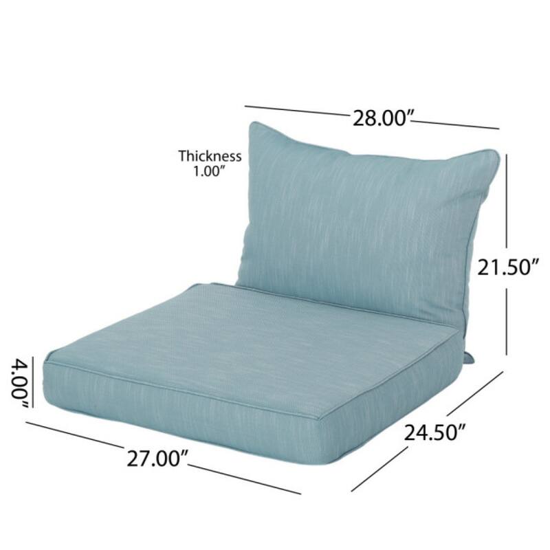 Roomfitters Antibes Club Chair Cushion Set, Back and Seat Cushions, Water Repellent Fabric, Set of 2