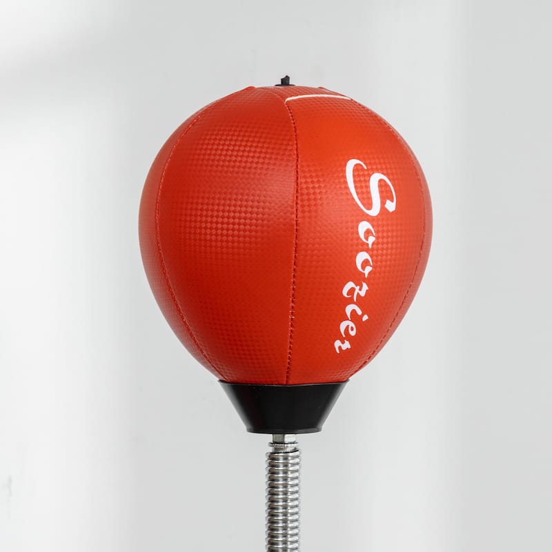 Soozier Boxing Bag Freestanding Punching Bag, Height Adjustable with Reflex Bar, Speed Balls and Suction Cup Base