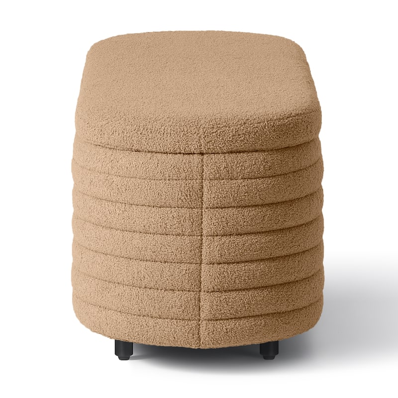 Bayville Sherpa Polyester Flip Top Storage Ottoman - 42"