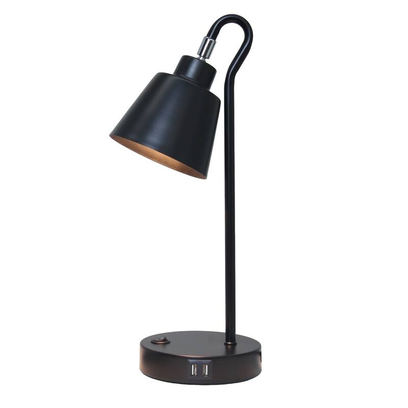 Looped Desk Lamp with Adjustable Shade - 16" - Black