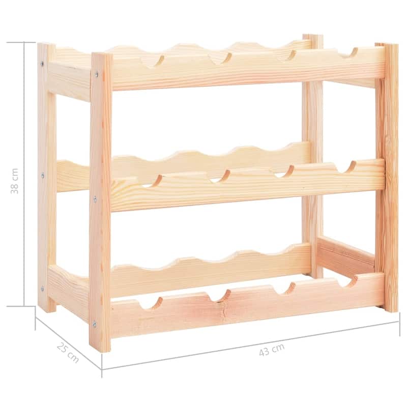 vidaXL Countertop Wine Rack Wine Bottle Holder Pantry Wine Storage Organizer