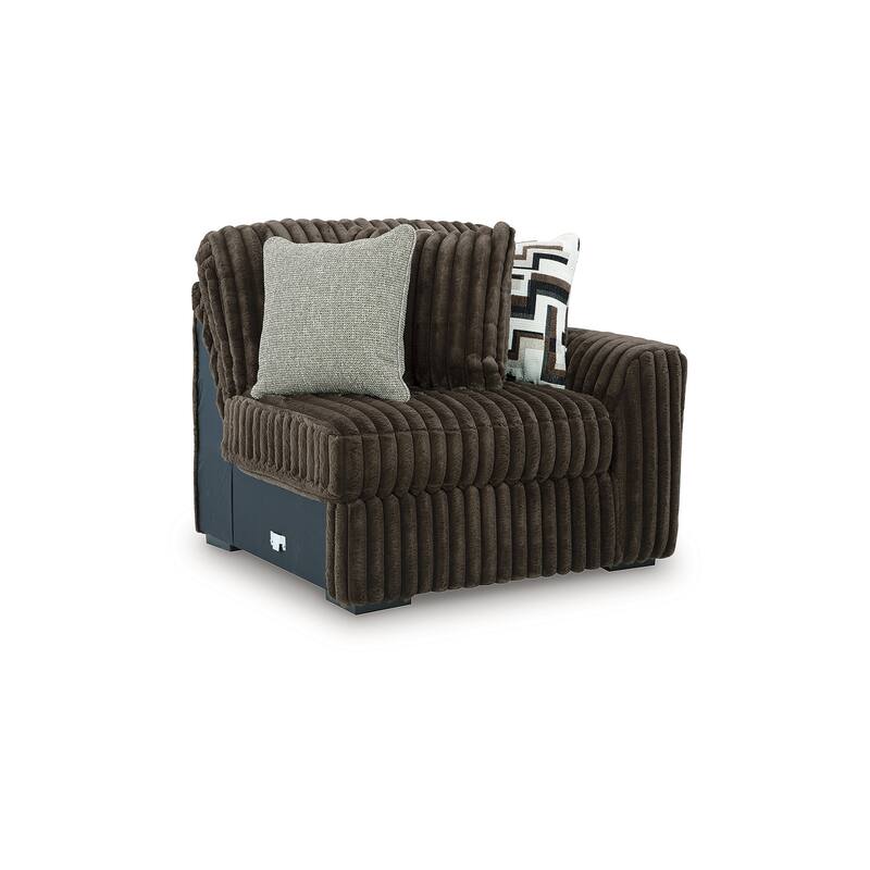 Signature Design by Ashley Midnight-Madness Dark Brown 5-Piece Sectional - 122" W x 122" D x 40" H