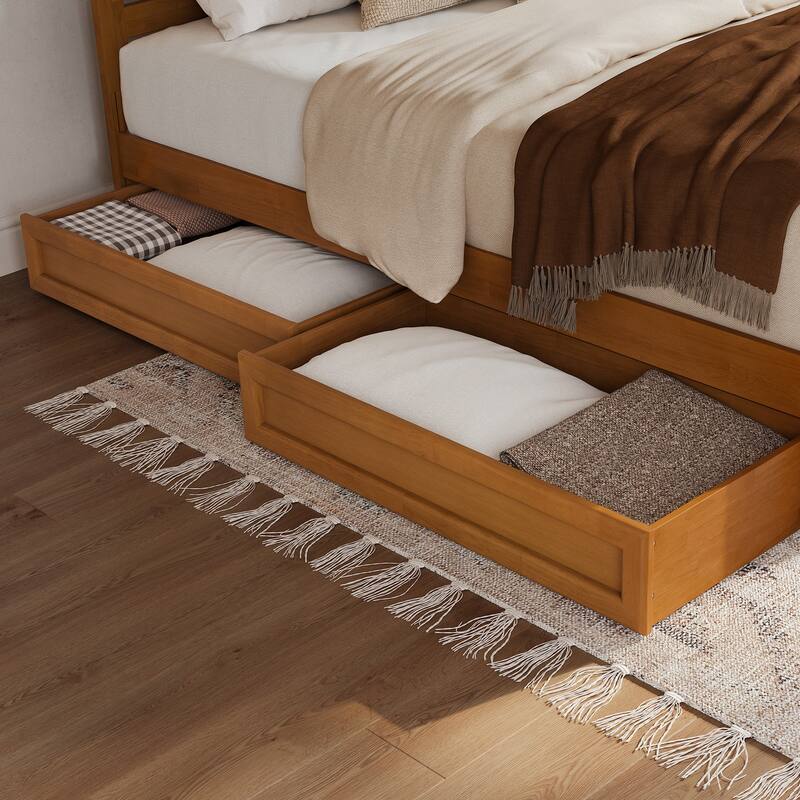 Andorra Platform Bed with Panel Footboard and Storage Drawers