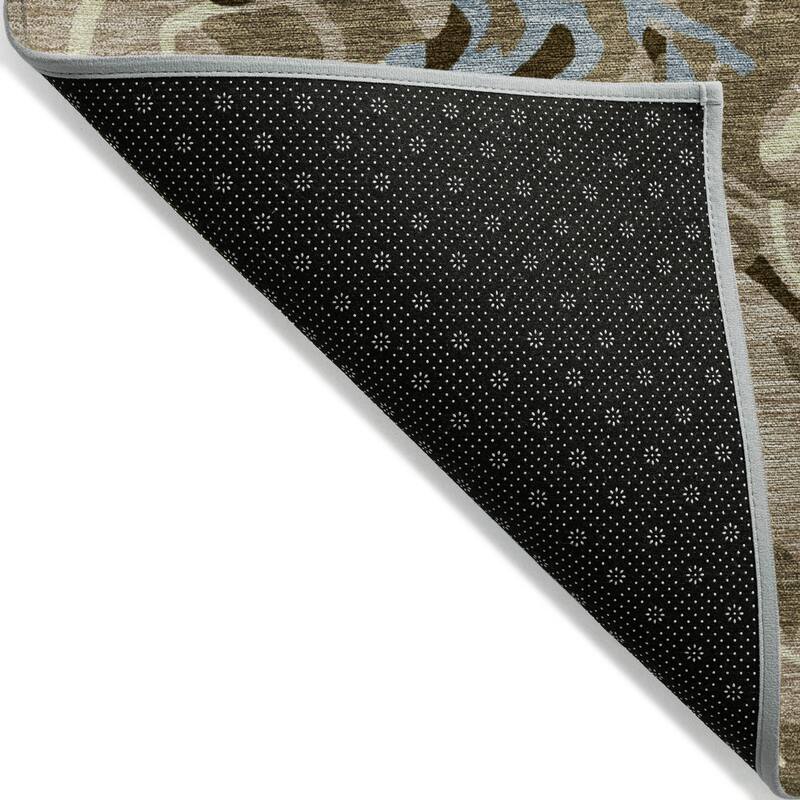 Machine Washable Indoor/ Outdoor Abstract Flow Chantille Rug