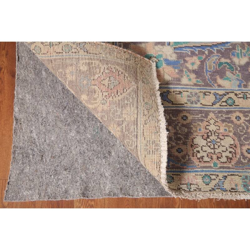 Distressed Tabriz Persian Vintage Rug Handmade Bedroom Wool Carpet - 6'5" x 9'3"