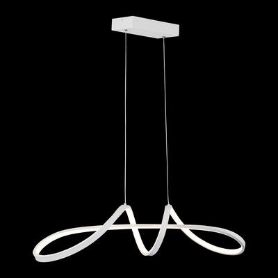 C Cattleya 36.25" White Aluminum 3000K Integrated LED Adjustable Modern Pendant Light