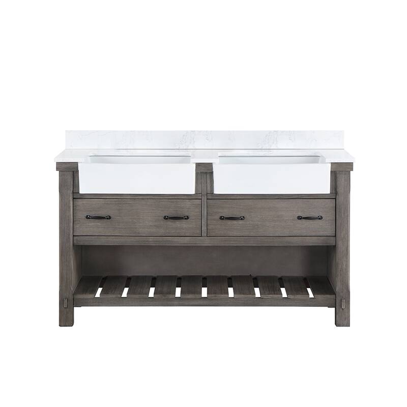 Villareal Bath Vanity with Composite Stone Top without Mirror
