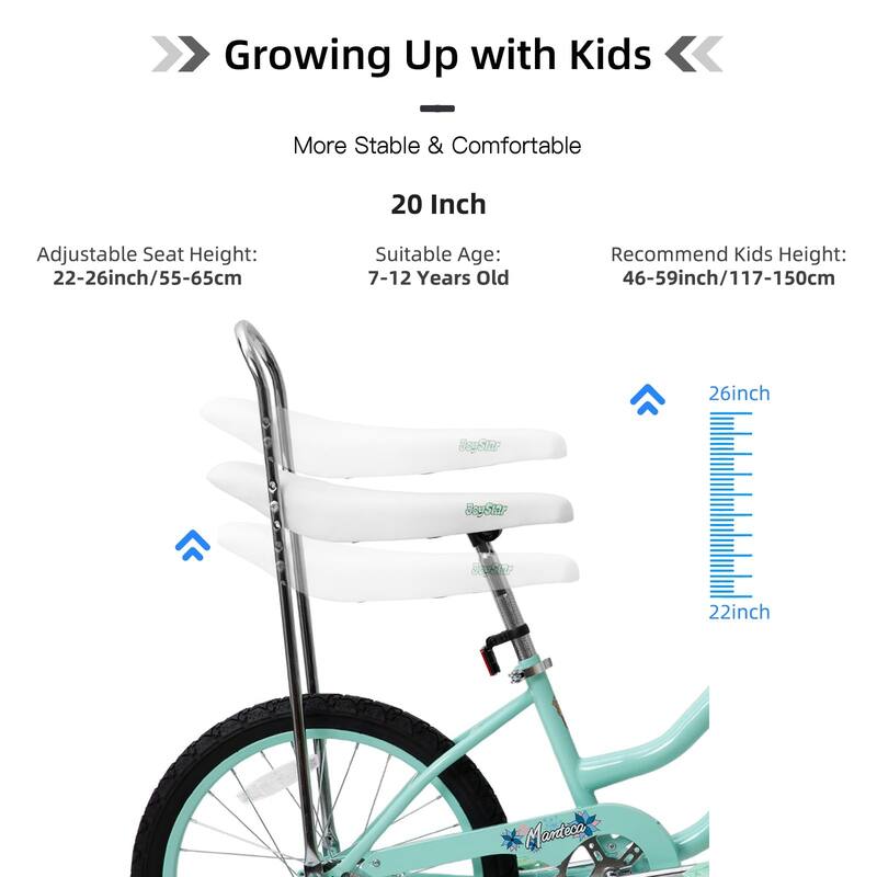 20 inch girls bike with training wheels