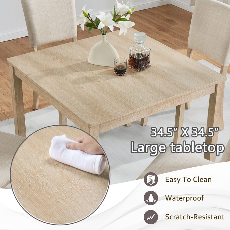 Modern 5-Piece Dining Table Set with Comfortable Chairs for a Stylish Dining Experience