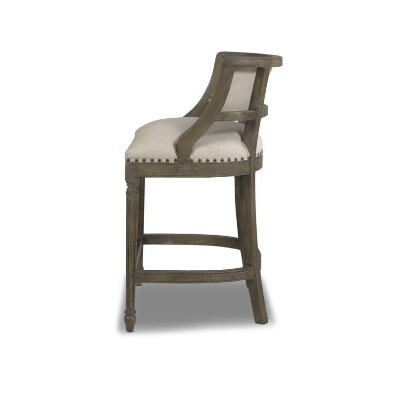 Farmhouse Counter Height Bar Stool with Backrest
