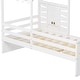 preview thumbnail 36 of 38, Twin Size House Bed Wood Kids Bed Frame with 2 Storage Drawers, Window and Guardrails for Bedroom, Easy Assembly