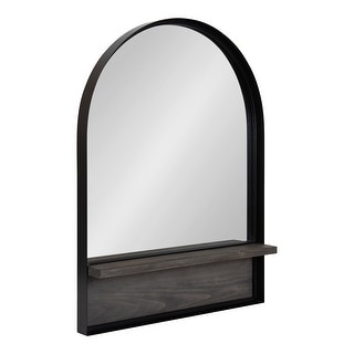 Kate and Laurel Owing Framed Arch Mirror with Shelf - 24x32