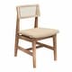 preview thumbnail 5 of 13, DHP Eleni Mid-Century Modern Cane Dining Chairs, Set of 2, Cream/Seadrift