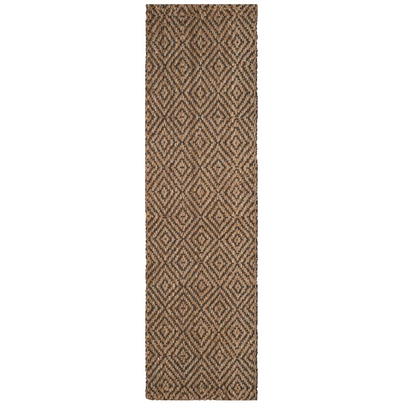 SAFAVIEH Handmade Natural Fiber Caylee Jute Rug - 2'3" x 10' Runner - Natural/Grey