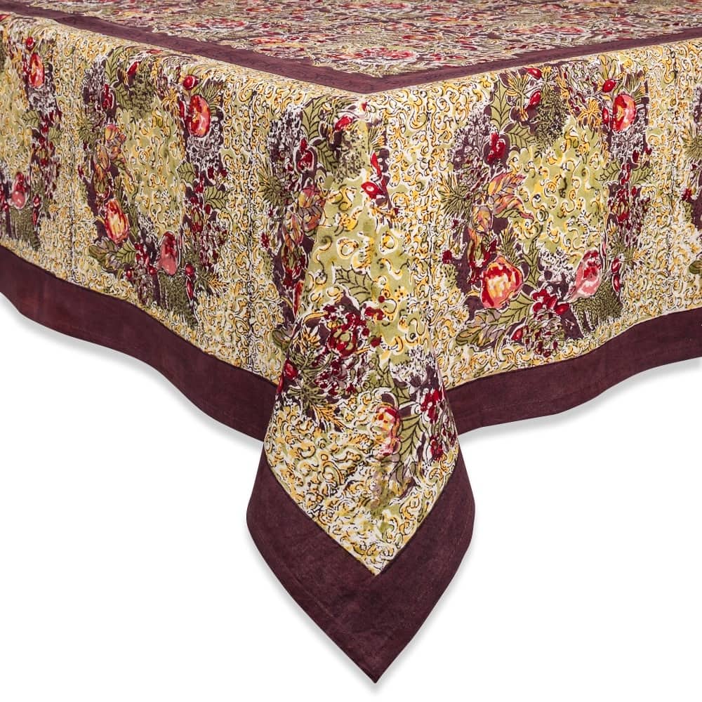 Couleur Nature Winter Garden Wreath Square Tablecloth