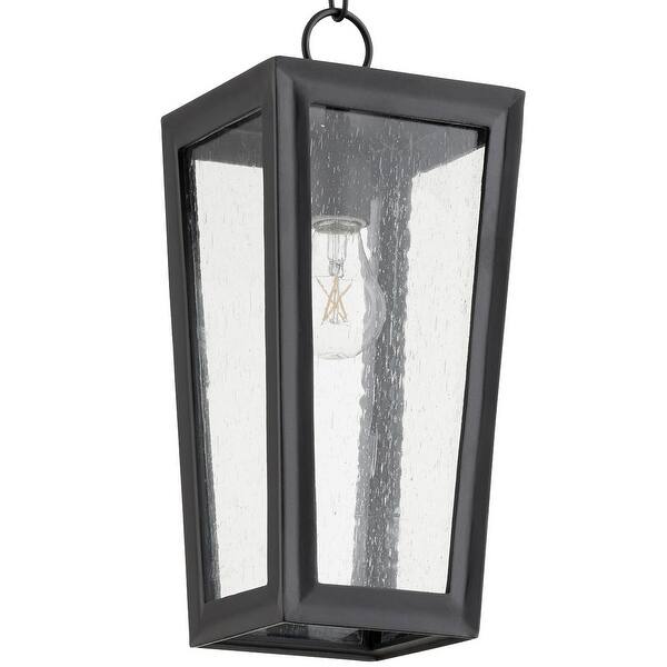 slide 2 of 3, Quorum International Bravo 7" Wide Outdoor Mini Pendant Noir