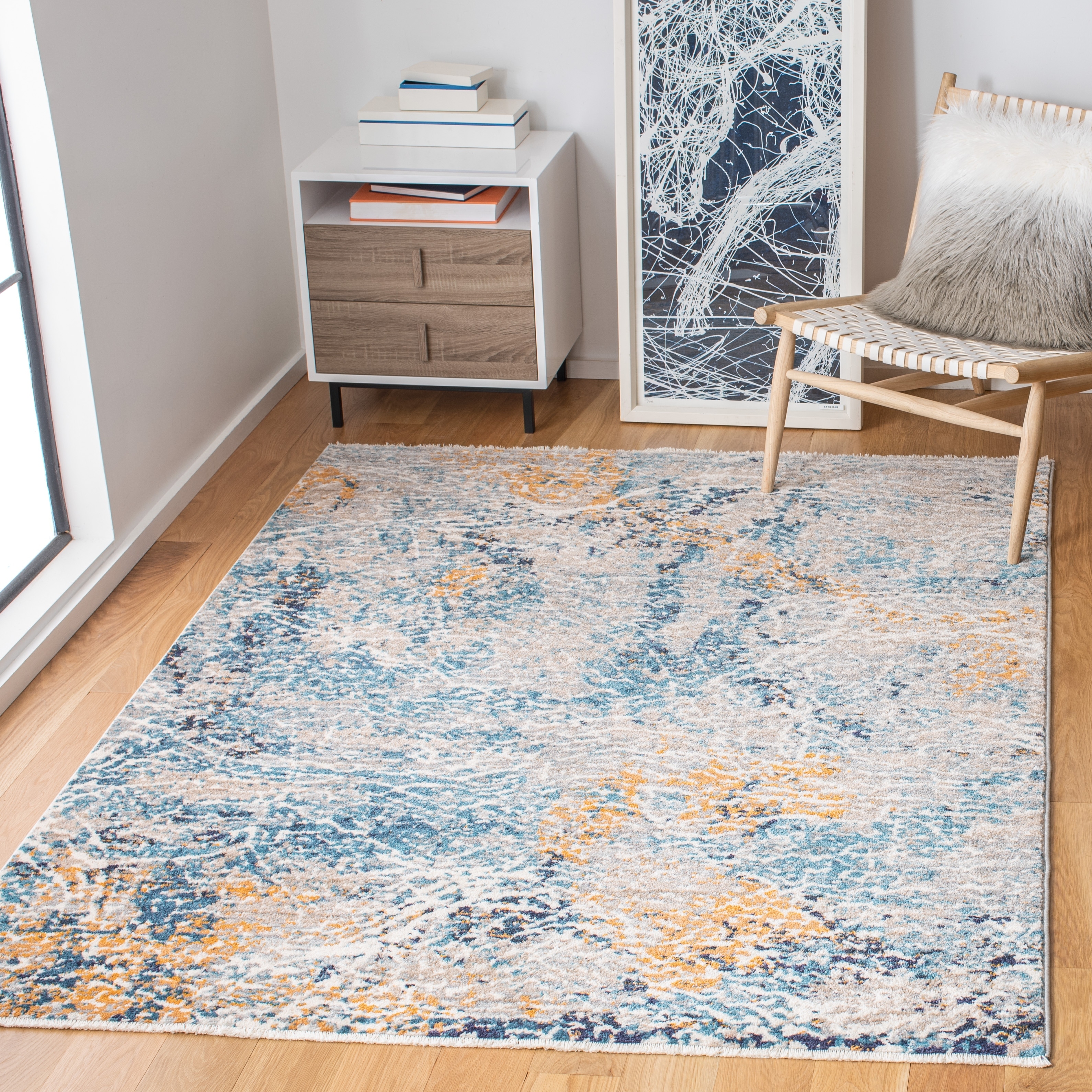 SAFAVIEH Madison Bobbye Modern Abstract Rug