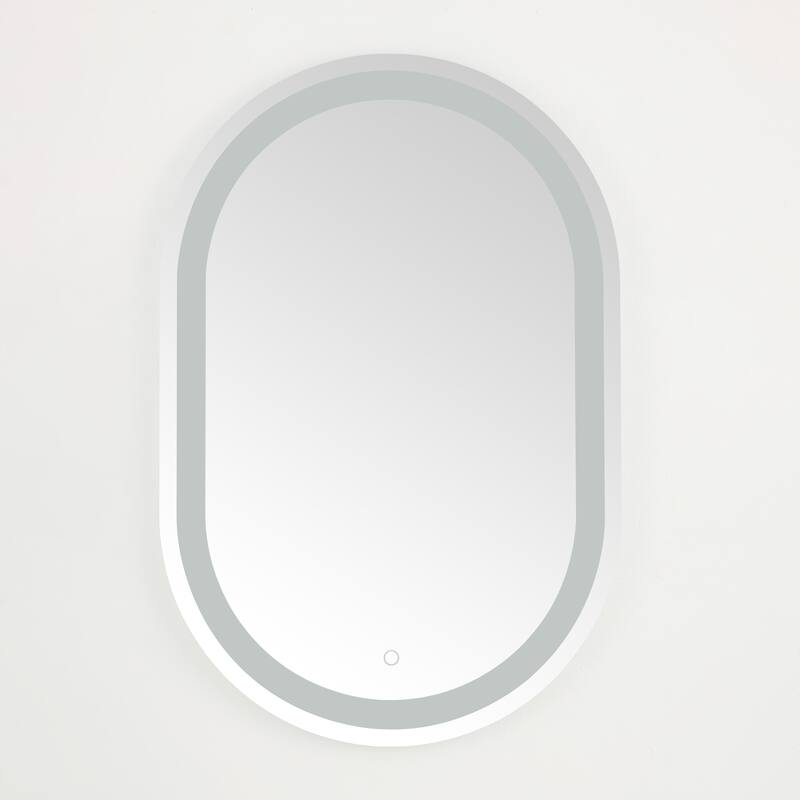 SAFAVIEH Carisa 24" Led Vanity Mirror - Silver / White - 24Wx1Dx36H - Silver - 24Wx1Dx36H